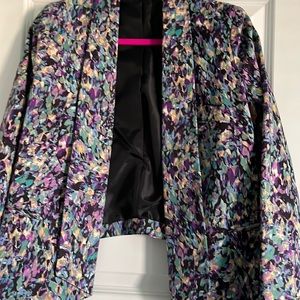 Mossimo Blazer, size M, Multicolor with Teal and Lavender and Violet hues